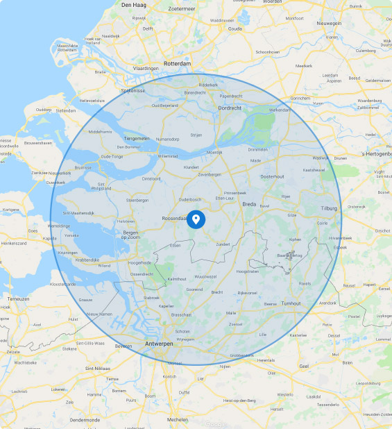 Kaart met locaties